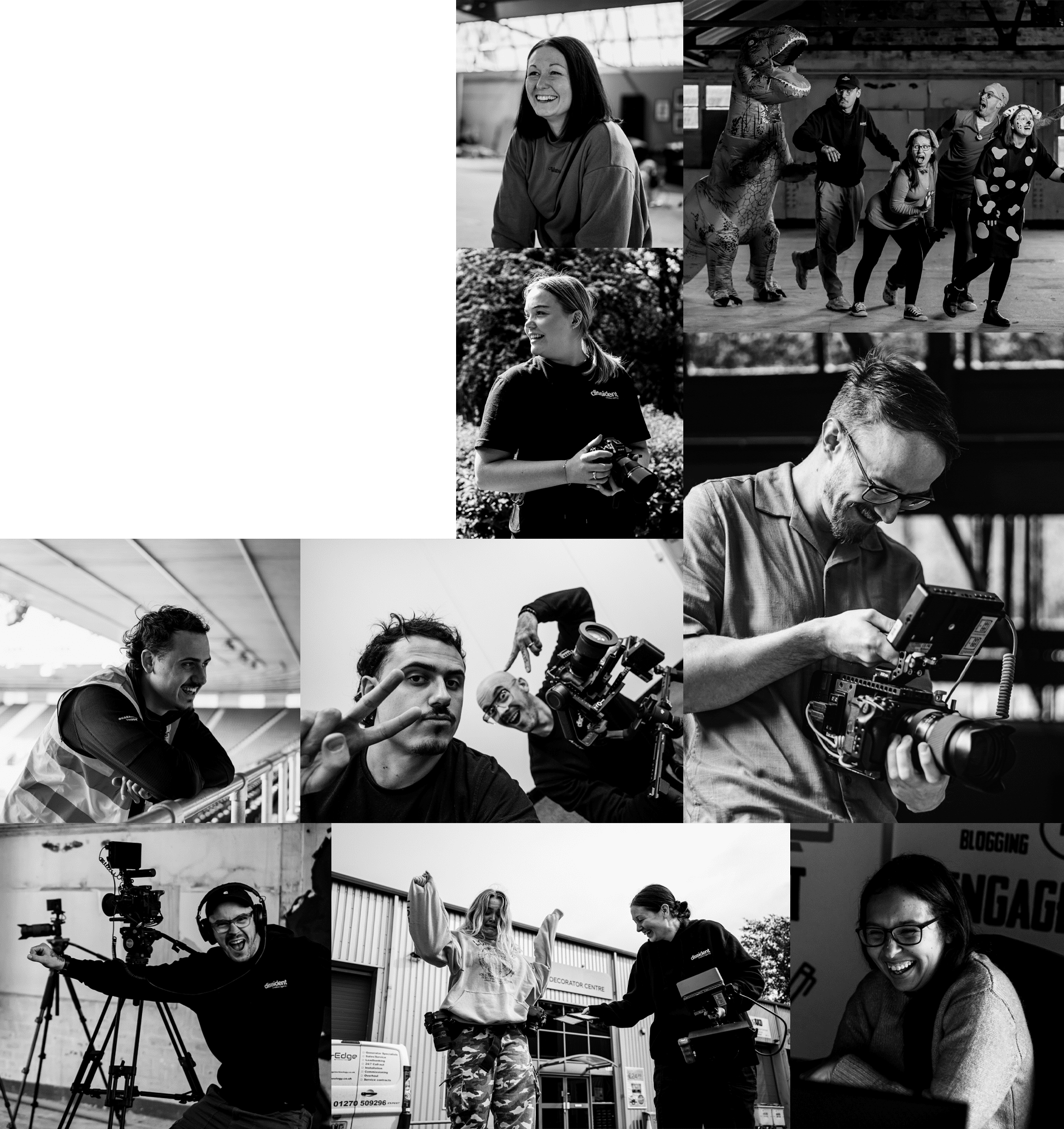 About Us > Our team is what makes Dissident awesome > Image Collage (Desktop)